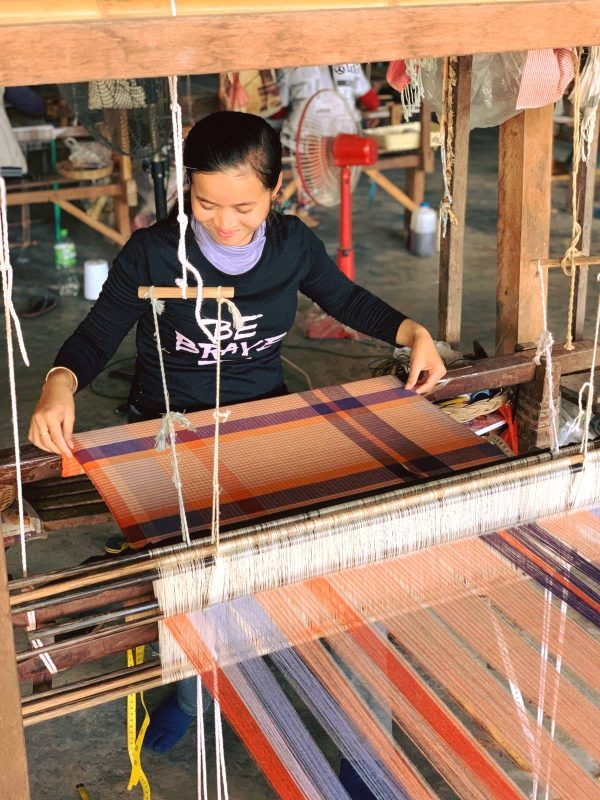 cambodian weave scarves