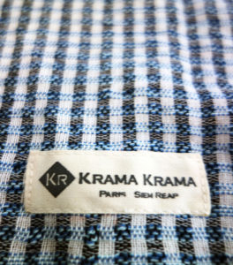 Gros plan krama bleu outre-mer